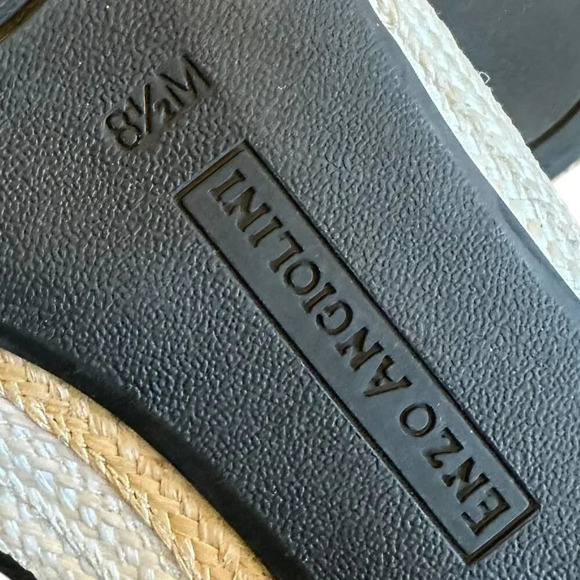 Enzo Angiolini Bullseye Raffia Flats Slip On Ballet Color Block Size 8.5 Women's - Picture 12 of 14